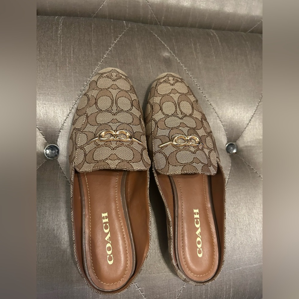 Coach Brown Flats Timeless Elegance